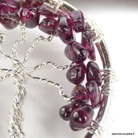 Pendentif Pierre naturelle Arbre de Vie en Grenat - Pendentifs tibétains bouddhistes