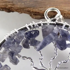 Pendentif Pierre naturelle Arbre de Vie en Iolite - Bijoux par Chakras