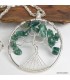 Pendentif Arbre de Vie en Jade vert avec chaîne