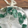 Pendentif Arbre de Vie en Jade vert avec chaîne - Bijoux par Chakras
