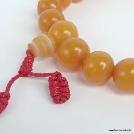 Bracelet tibétaine népalais faux ambre - Grande taille - Bijoux tibetains bouddhistes