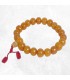 Bracelet mala tibetain faux ambre grosses perles