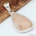 Pendentif argent Natrolite rose authentique - Argent 925 - BIjoux en Natrolite