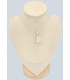 Pendentif argent Natrolite rose authentique - Argent 925