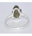 Bague en Moldavite brute, taille 56, authentique, argent 925