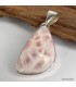 Pendentif argent Natrolite rose authentique - Argent 925
