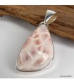 Pendentif Natrolite rose argent 925 poinçonné authentique