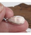 Pendentif Natrolite rose véritable argent 925 avec certificat inclus

