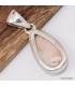 Pendentif argent Natrolite rose authentique - Forme goutte
