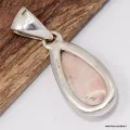Pendentif argent Natrolite rose authentique - Forme goutte - BIjoux en Natrolite