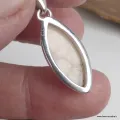 Pendentif Natrolite rose authentique - Forme marquise - BIjoux en Natrolite