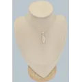 Pendentif Natrolite rose authentique - Forme marquise - BIjoux en Natrolite