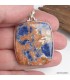 Grand pendentif carré en Sodalite orange – Argent 925