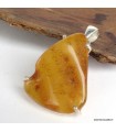 Pendentif Ambre de la Baltique unique – Bijou argent 925