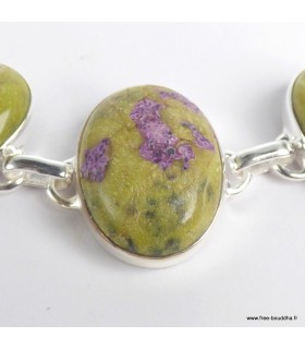 Bracelet tasmanite atlantisite certifié en argent 925