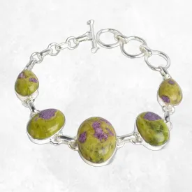 Bracelet argent Tasmanite Atlantisite Authentique - Bracelets pierres naturelles