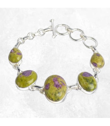 Bracelet tasmanite atlantisite certifié en argent 925