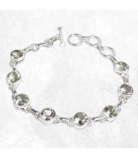 Bracelet Amethyste Verte facettée - Argent 925