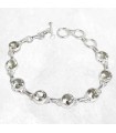 Bracelet en Améthyste Verte Facettée – Argent 925 – Énergie Naturelle
