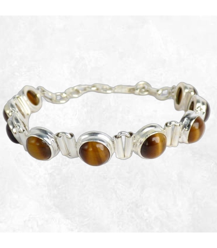 Bracelet Œil de Tigre authentique – Protection et élégance en argent 925