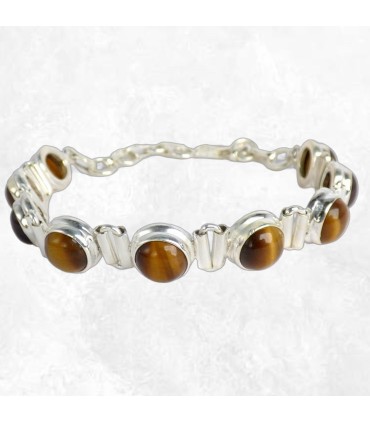 Bracelet Œil de Tigre authentique – Protection et élégance en argent 925