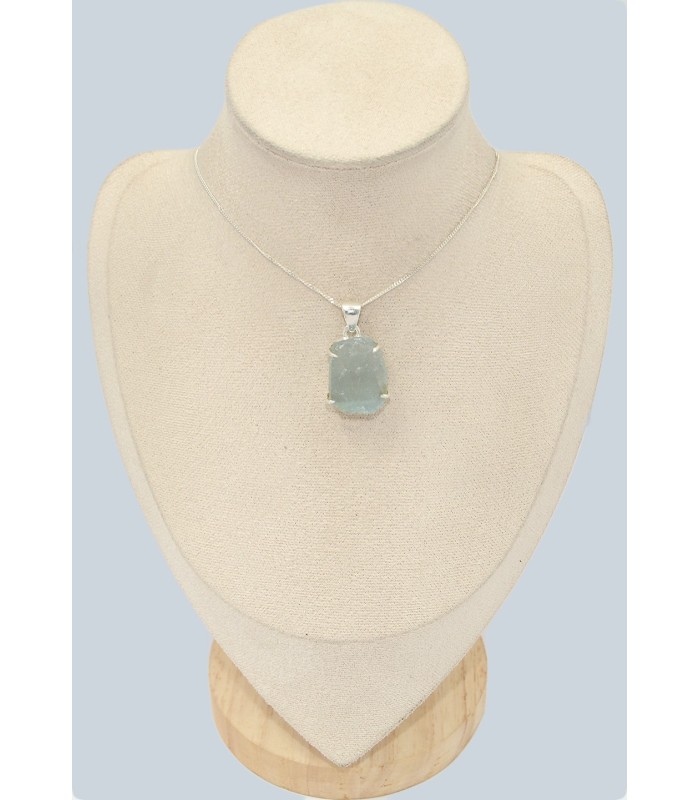 Pendentif Aigue-Marine pierre naturelle - Argent 925