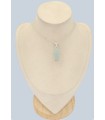 Pendentif Aigue‑marine brute vert pâle authentique argent 925