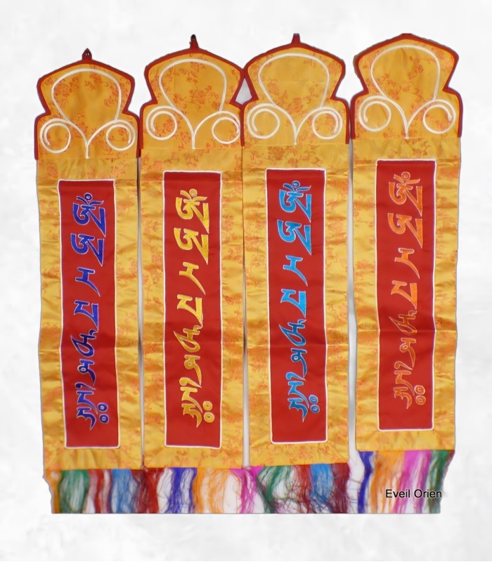 Tenture bouddhiste Manjushri brodé main, fait au Népal