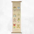 Tenture tibétaine bouddhiste lokta 8 signes auspicieux 46 cm - Tentures bouddhistes