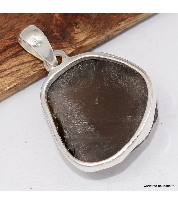 Pendentif argent Colombianite tectite colombienne - Cintamani