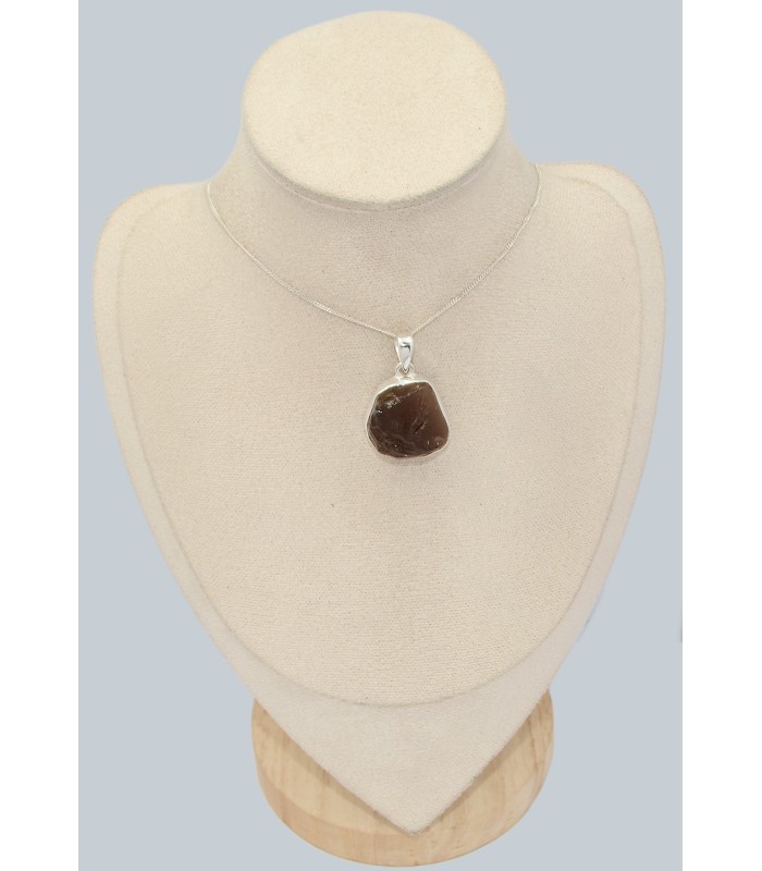 Pendentif argent Colombianite tectite colombienne - Cintamani