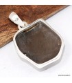 Pendentif Colombianite authentique forme libre argent 925