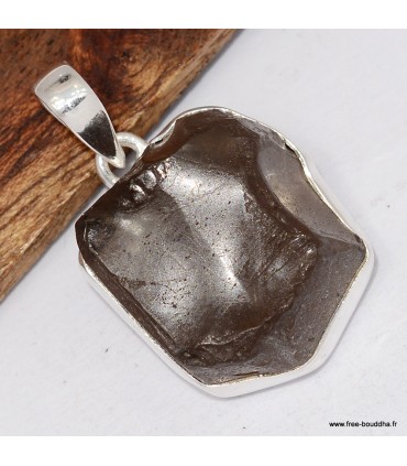 Pendentif Colombianite authentique forme libre argent 925