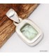 Pendentif fluorite verte authentique rectangulaire – Argent 925