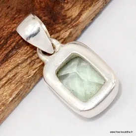 Pendentif Fluorite verte facettée - argent 925 - Pendentifs pierres naturelles