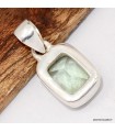 Pendentif fluorite verte authentique rectangulaire – Argent 925