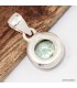 Pendentif Fluorite verte facettée - Forme ronde - argent 925