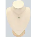 Pendentif Fluorite verte facettée - Forme ronde - argent 925 - Pendentifs pierres naturelles