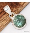 Pendentif rond fluorite verte authentique – Bijou lithothérapie 


