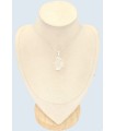 Pendentif authentique Quartz lémurien brut en argent 925