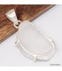 Pendentif authentique Quartz lémurien brut en argent 925