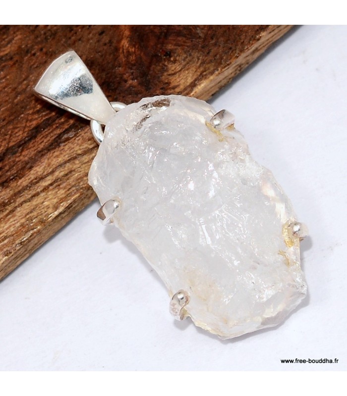 Pendentif en quartz lémurien authentique – Bijou lithothérapie
