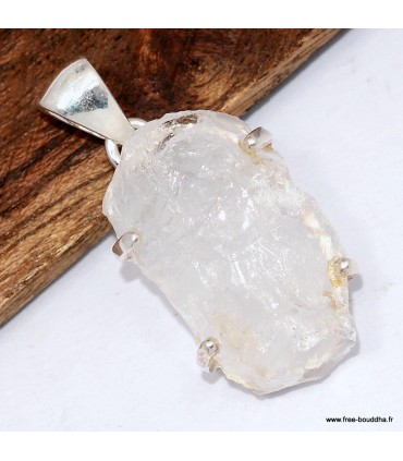 Pendentif en quartz lémurien authentique – Bijou lithothérapie