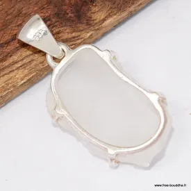 Pendentif énergétique en quartz lémurien et argent 925 - Pendentifs pierres naturelles