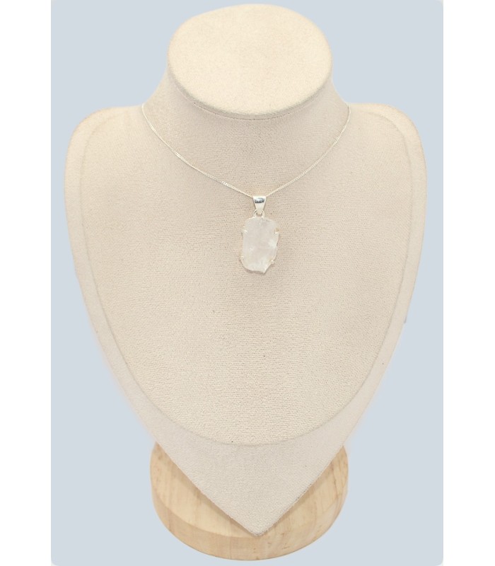 Pendentif en quartz lémurien authentique – Bijou lithothérapie