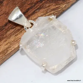 Quartz lémurien véritable – pendentif énergétique en argent - Pendentifs pierres naturelles