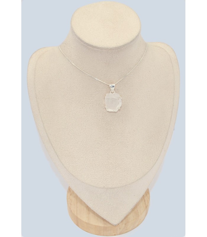 Quartz lémurien véritable – pendentif énergétique en argent