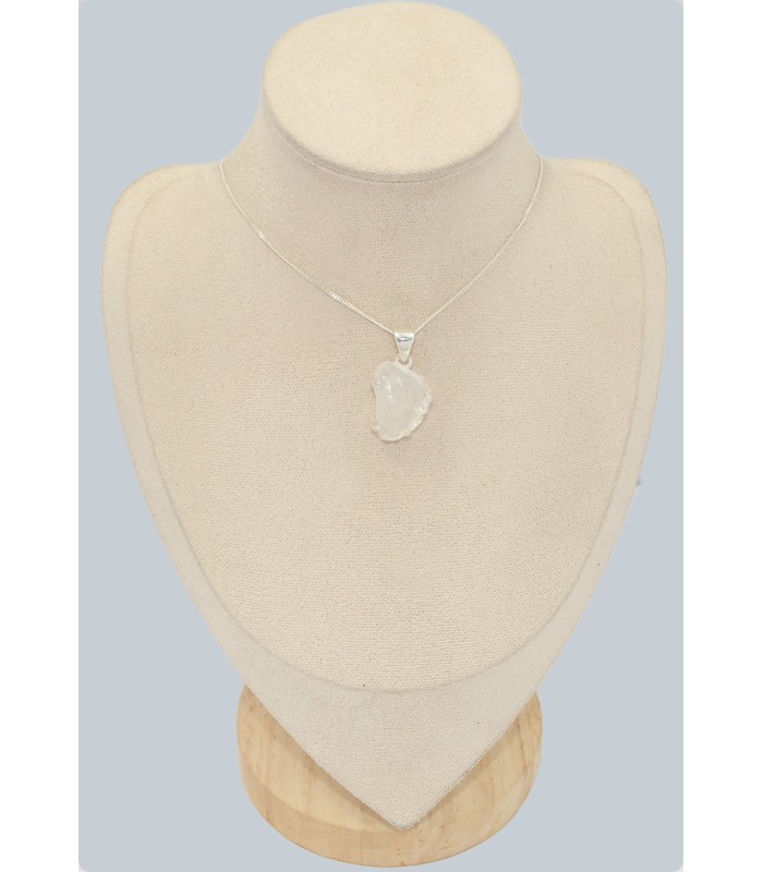 Pendentif quartz lémurien authentique – Argent massif 925