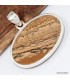 Pendentif jaspe paysage, argent 925, pierre naturelle authentique