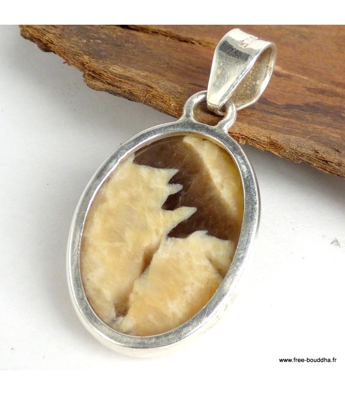 Pendentif oval en JASPE GRAPHIC